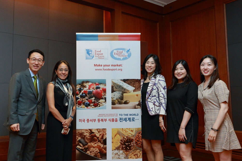 South Korea - IMRs and Teresa Miller with Food Export Sign