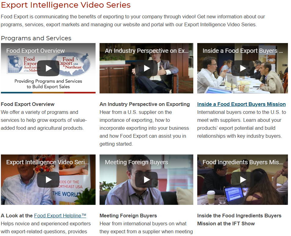 Export Intelligence Video Series